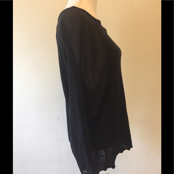 UEC Vince cashmere silk tunic long sleeve sheer S - Picture 3 of 8